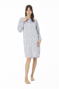 Camicia da Notte in  Cotone Manica Lunga