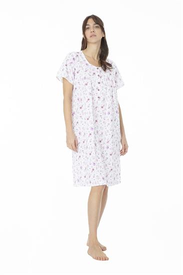 Camicia da Notte in Cotone Manica Corta