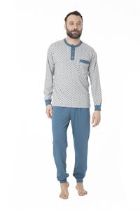 Pigiama in Cotone Manica Lunga Pantalone Lungo