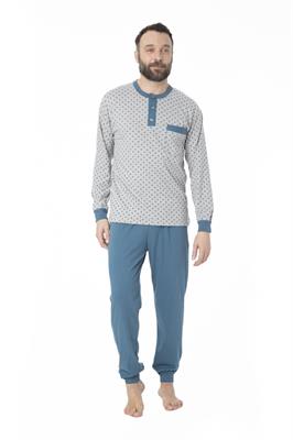 Pigiama in Cotone Manica Lunga Pantalone Lungo