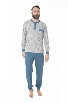 Pigiama in Cotone Manica Lunga Pantalone Lungo