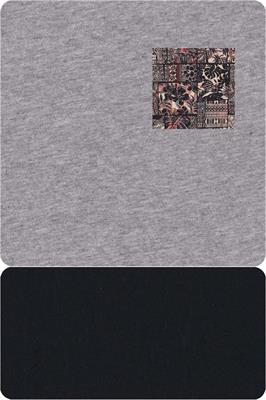 Pigiama in Cotone Manica Lunga Pantalone Lungo con Taschino a Fantasia