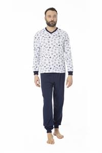 Pigiama in Cotone Manica Lunga Pantalone Lungo