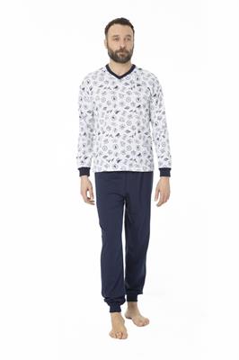 Pigiama in Cotone Manica Lunga Pantalone Lungo