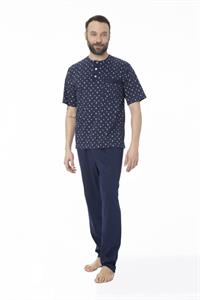 Pigiama in Cotone Manica Corta Pantalone Lungo