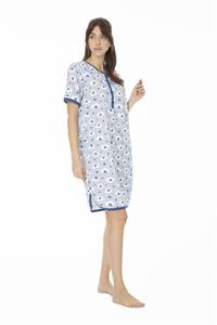 Camicia da Notte in Cotone Manica Corta