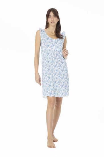 Camicia da Notte in Cotone con Spallina