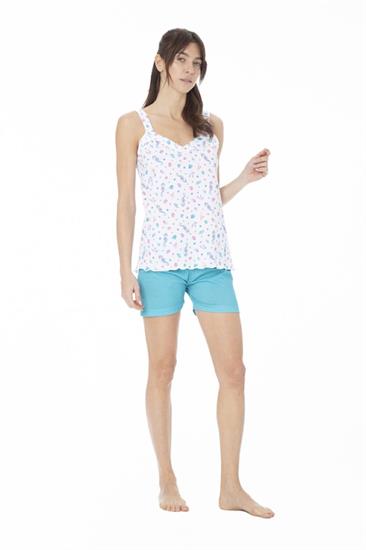 Pigiama in Cotone con Bretella e Pantalone Corto