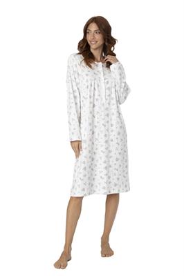Camicia da Notte in Interlock con Carrè