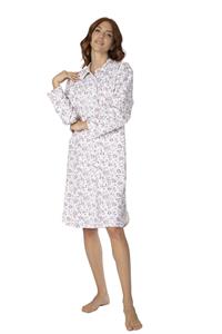 Camicia da Notte in Felpa Serafino con Collo