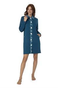 Vestaglia in Punto Milano Abbottonata con Collo