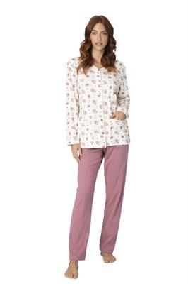 Pigiama in Interlock Aperto con Tasche