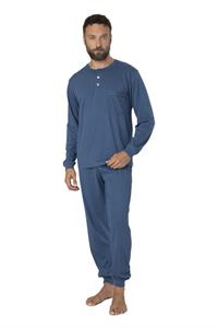 Pigiama in Interlock Serafino a Tinta Unita