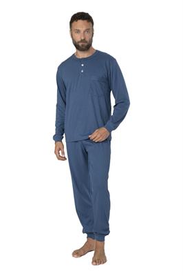 Pigiama in Interlock Serafino a Tinta Unita