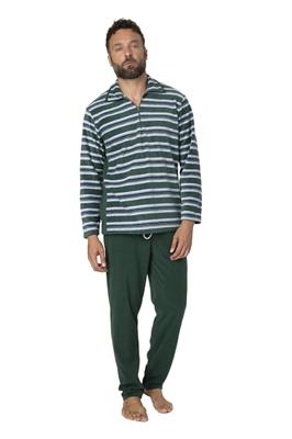 Pigiama in Pile Collo con Zip