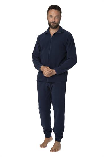 Tuta in Pile Aperta con Zip e Pantalone con Tasche