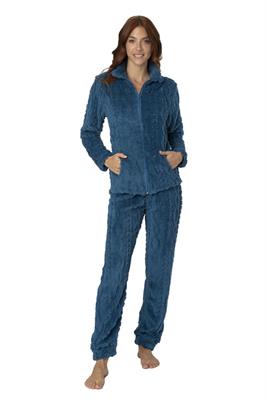 Tuta in Soft Pile Aperta con Zip e Tasche