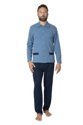 Pigiama in Punto Milano Giacca Aperta con Colletto