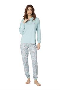 Pigiama in Cotone Manica Lunga Pantalone Lungo