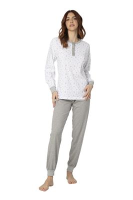 Pigiama in Cotone Manica Lunga Pantalone Lungo