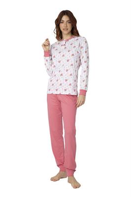Pigiama in Cotone Manica Lunga Pantalone Lungo