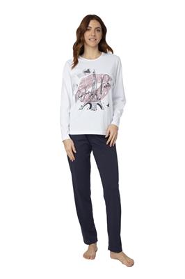 Pigiama in Cotone Manica Lunga Pantalone Lungo