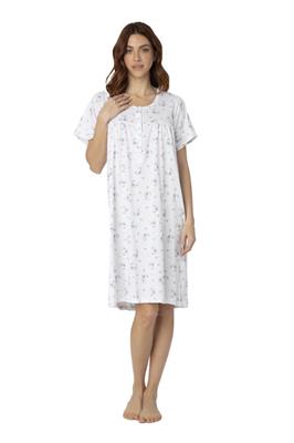 Camicia da Notte in Cotone Manica Corta