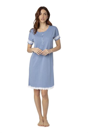 Camicia da Notte in Cotone Mezza Manica