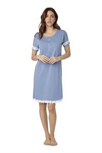 Camicia da Notte in Cotone Mezza Manica