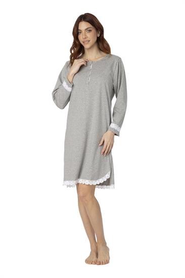 Camicia da Notte in Cotone Manica Lunga