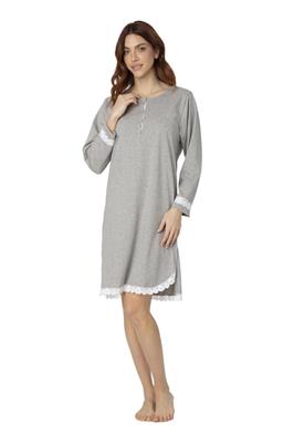 Camicia da Notte in Cotone Manica Lunga