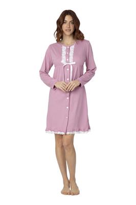 Camicia da Notte in Cotone Manica Lunga