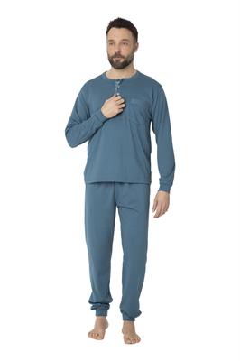 Pigiama in Cotone Manica Lunga Pantalone Lungo