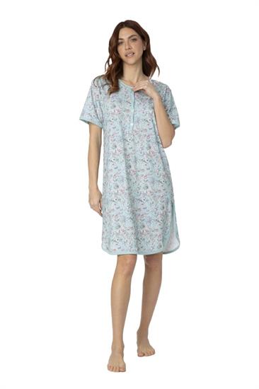 Camicia da Notte in Cotone Manica Corta